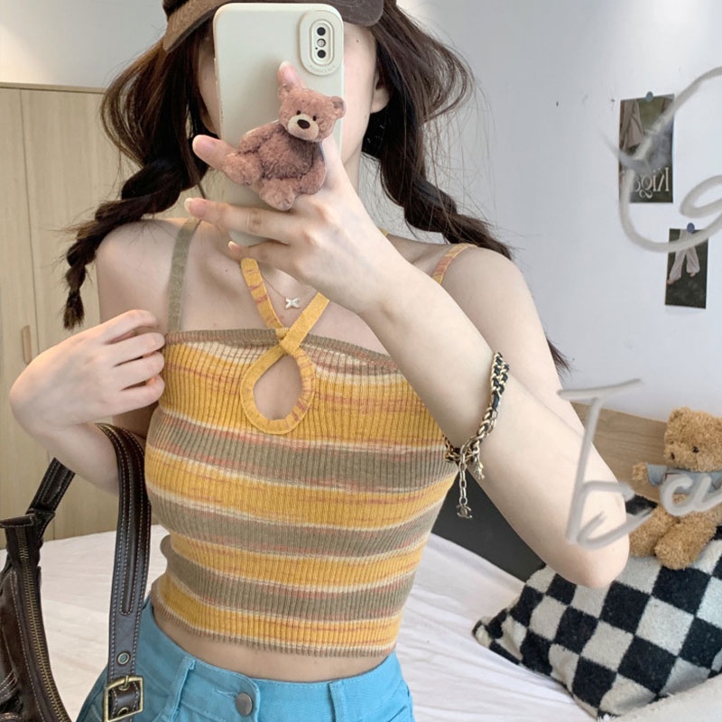 Áo Thun Dáng Ôm Ngắn Phong Cách Hàn Quốc Thời Trang Mùa Hè 2023