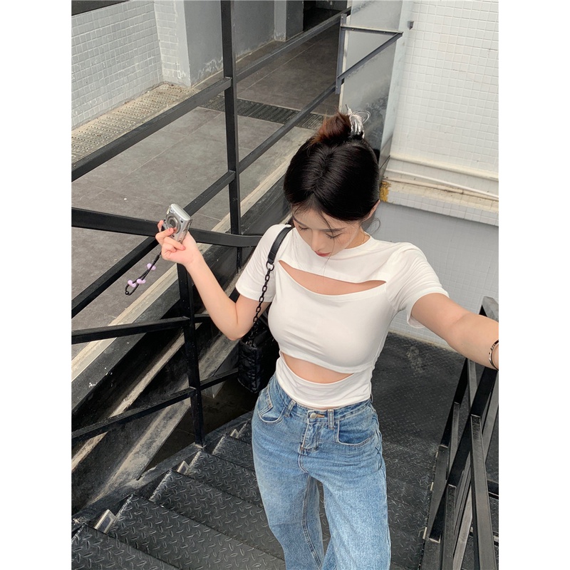 Áo Thun Tay Ngắn Cổ Tròn Thiết Kế Mới Thời Trang Mùa Hè Dành Cho Nữ