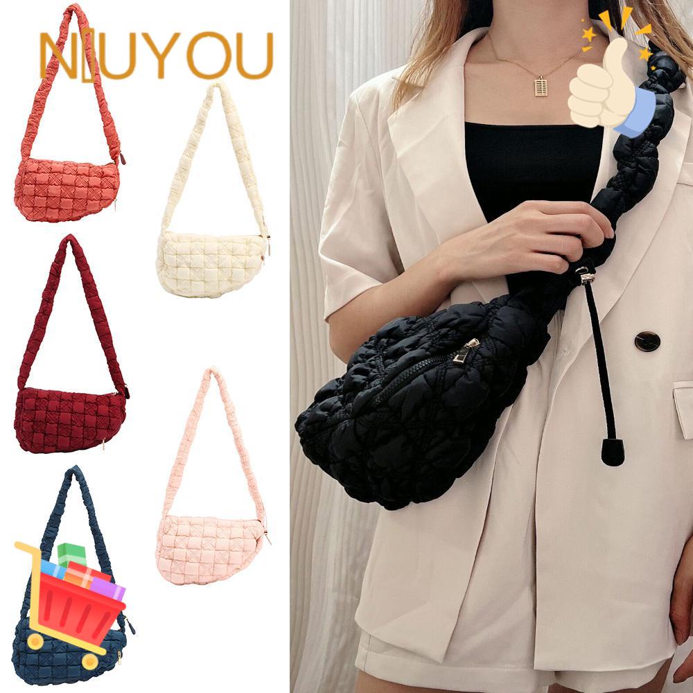 Túi Xách Đeo Vai Hình Đám Mây Xếp Ly Thời Trang Sang Trọng