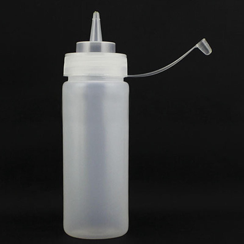 Bình Đựng Gia Vị Dạng Bóp Bằng Nhựa Màu Trắng 5 * 19cm 8-24oz 8-24oz