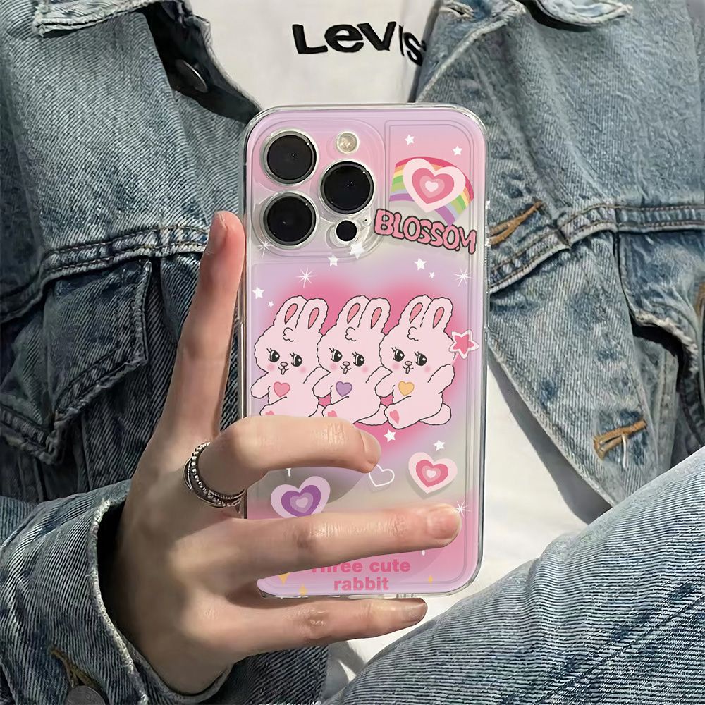 ✅Ốp Điện Thoại Dẻo Họa Tiết Chú Thỏ Dễ Thương Chống Sốc Cho iPhone12plus 78 RENH 11max13 14pro 6In