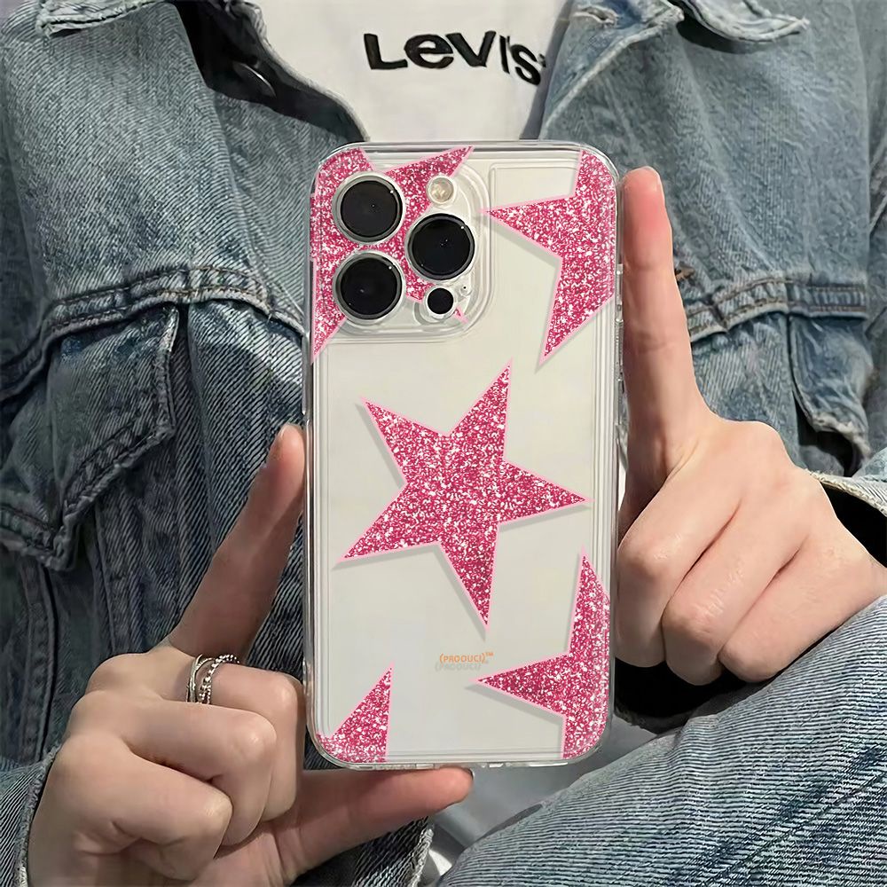 ✅Ốp Điện Thoại Mềm Chống Sốc Họa Tiết Lấp Lánh 6In Cho Iphone 78 6In 14pro max13 1211 plus 5WGW
