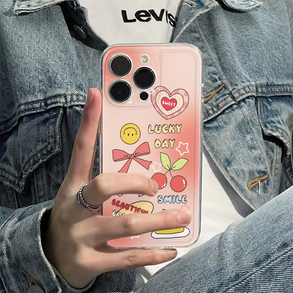 ✅Ốp Điện Thoại Mềm Chống Rơi Màu Hồng Gradient 136Iniphone12 11 maxplus78 G2ST 14pro