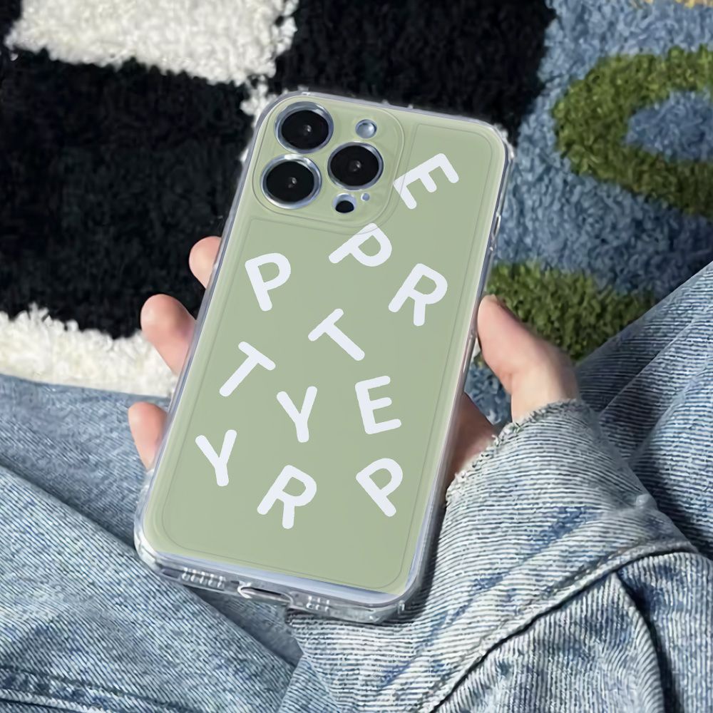✅Ốp Điện Thoại Mềm Chống Sốc In Chữ Tiếng Anh Đơn Giản Cho Iphone 14Promax 13 11 12Plus 786In