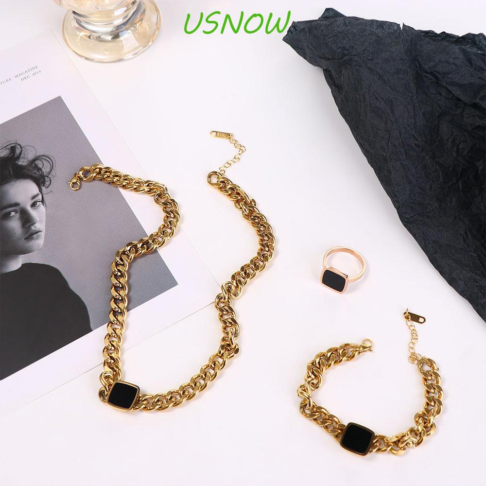 Vòng Tay Dây Xích Dày Đơn Giản Phong Cách Cổ Điển Thời Trang Cho Nam Và Nữ