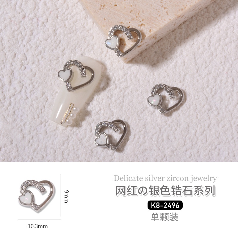 Hộp Phụ Kiện Đá Zircon Trang Trí Móng Tay Phong Cách Mới