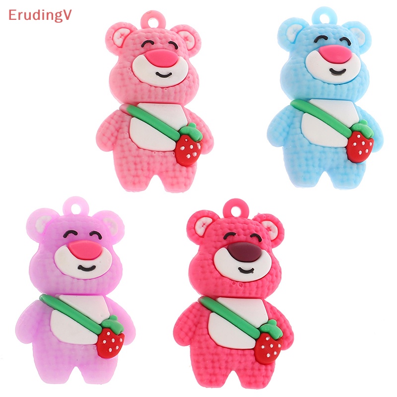 [ErudingV] 1 Móc Khóa / Móc Khóa Hình Gấu / Dâu Tây Hoạt Hình DIY Trang Trí Bàn Làm Việc [Mới]