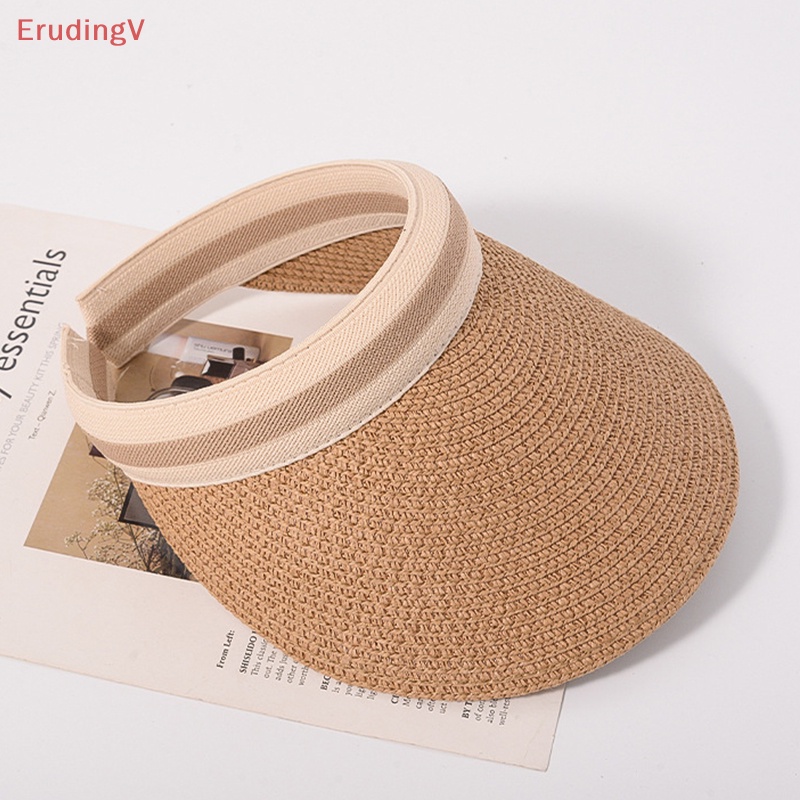 [ErudingV] Mũ Rơm Chống Nắng Hở Chóp Thoáng Khí Gấp Lại Được Hợp Thời Trang Đi Biển Cho Nữ [Mới]