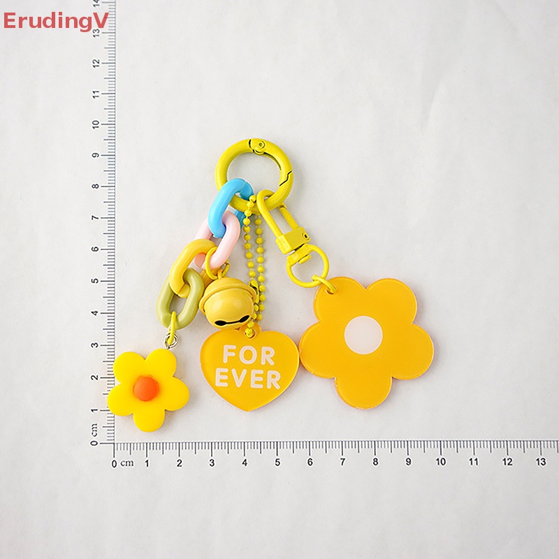 [ErudingV] Móc Khóa / Túi Xách Hình Hoa / Trái Tim Màu Kẹo Sáng Tạo Dễ Thương [Mới]