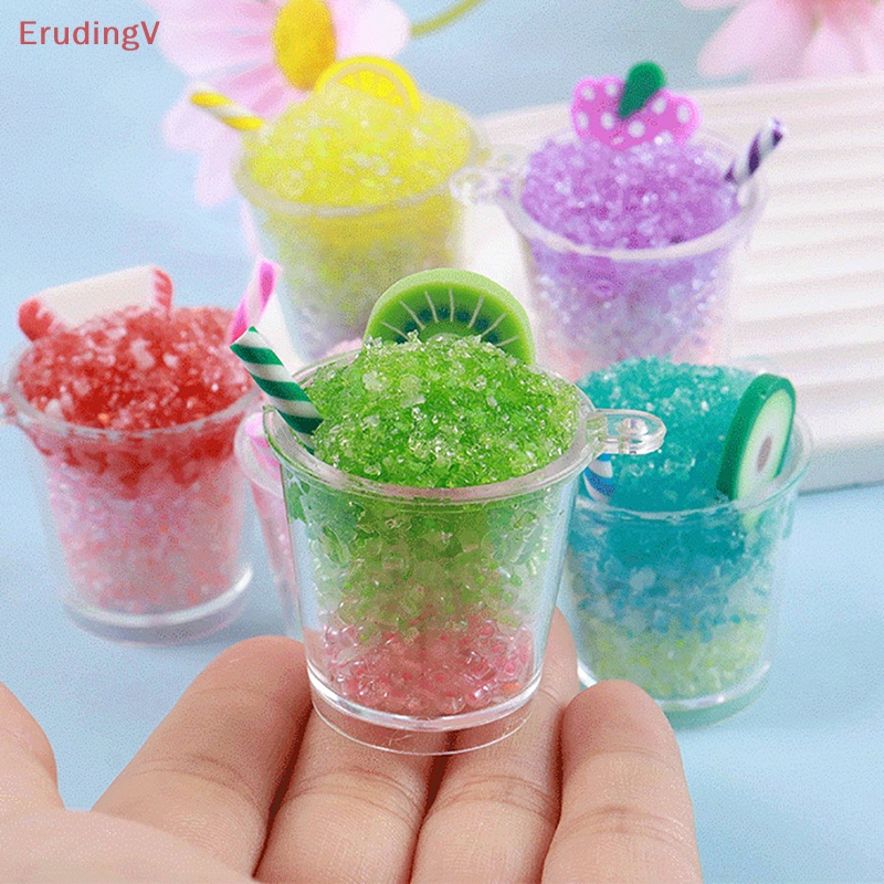 [ErudingV] Mặt Dây Chuyền Hình Bát Smoothie 3D Bằng Nhựa Resin Dạ Quang Mini Có Móc Khóa [Mới]