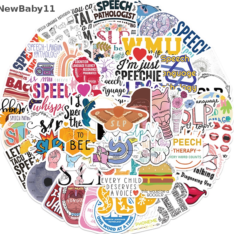 Bộ 56 Miếng Dán Trang Trí Tủ Lạnh / Laptop / Ván Trượt / Hành Lý Họa Tiết Graffiti Độc Đáo DIY