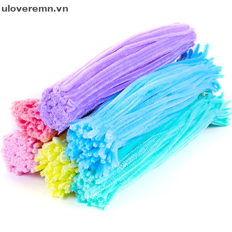 Set 100 Viên Sợi Chenille Làm Sạch Ống Nước Đầy Màu Sắc Thủ Công Cho Sinh Nhật