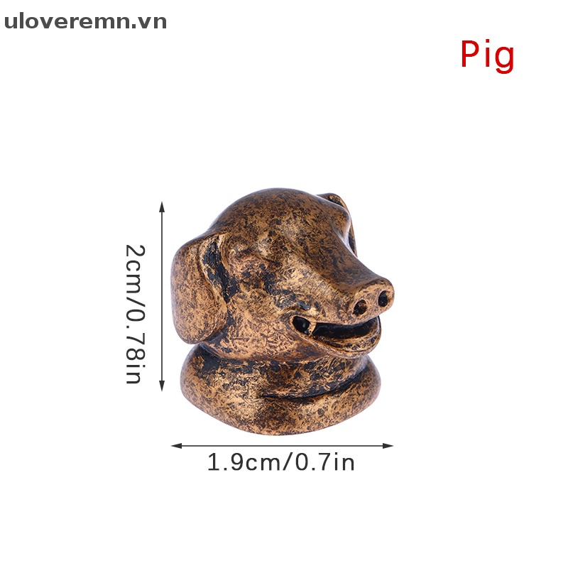 1 Đồ trang trí Đầu Động Vật Bằng Đồng Tỉ Lệ 1: 12 Dùng Trang Trí Tiểu Cảnh