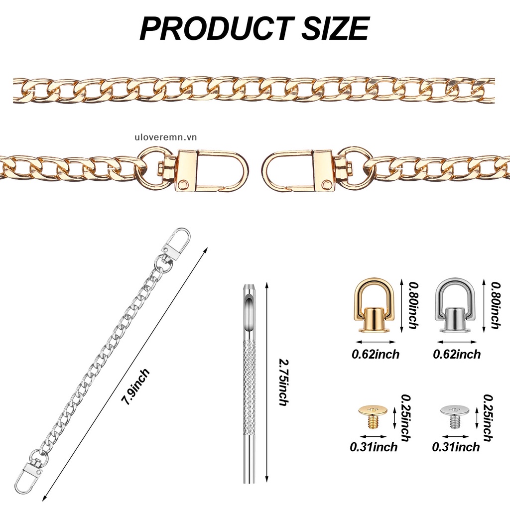 Set 8 Dây Xích Nối Dài Túi Xách DIY