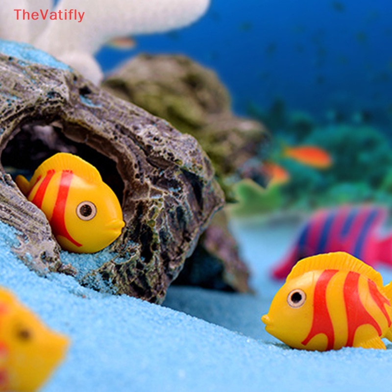 Bộ 10 Cá Hoạt Hình Bằng Nhựa Dùng Trang Trí Bể Cá