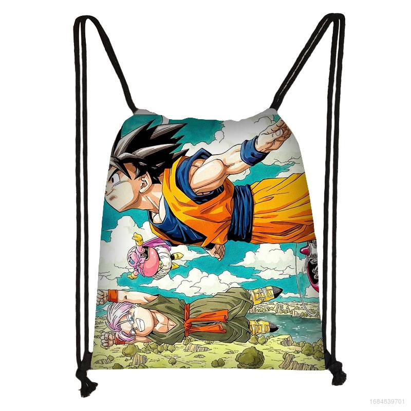 Ba Lô Rút Đa Năng In Họa Tiết Dragon Ball Sức Chứa Lớn Thời Trang Cho Bé BY2 YB2