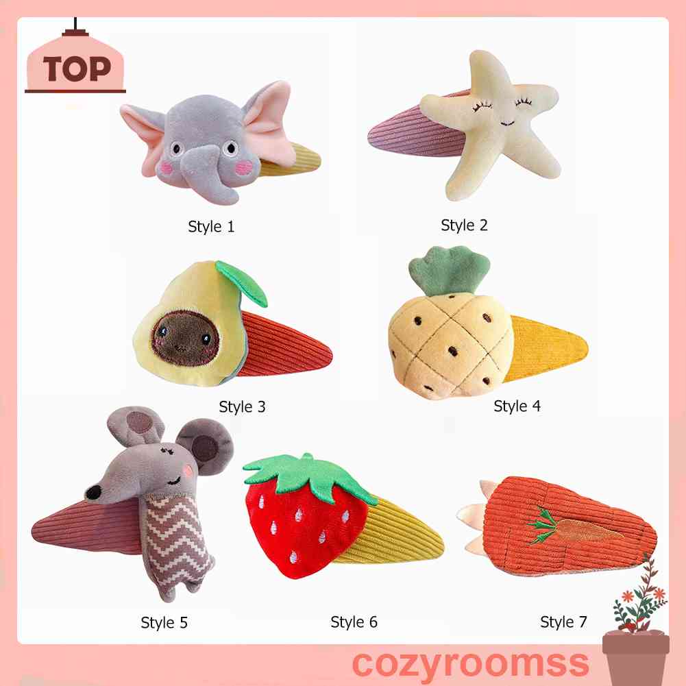 Kẹp Tóc Trang Điểm Hình Thú &amp; Trái Cây Dễ Thương Cho Nữ