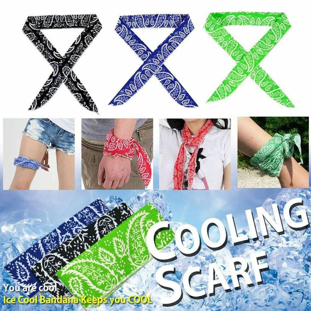 Khăn Choàng Cổ / Cánh Tay Làm Mát Đa Năng In Họa Tiết Lá Cây Xinh Xắn