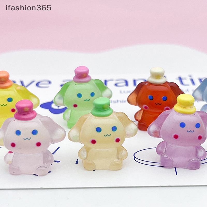 [ifashion365] 5 Mô Hình Chú Chó Nhựa Phát Sáng Trong Bóng Tối Trang Trí Nhà Búp Bê