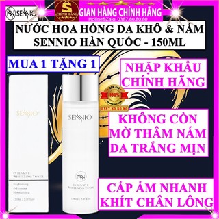 Nước hoa hồng se khít lỗ chân lông xịn hàn quốc chính hãng Sennio nước hoa hồng không cồn trắng da mờ thâm nám dưỡng ẩm