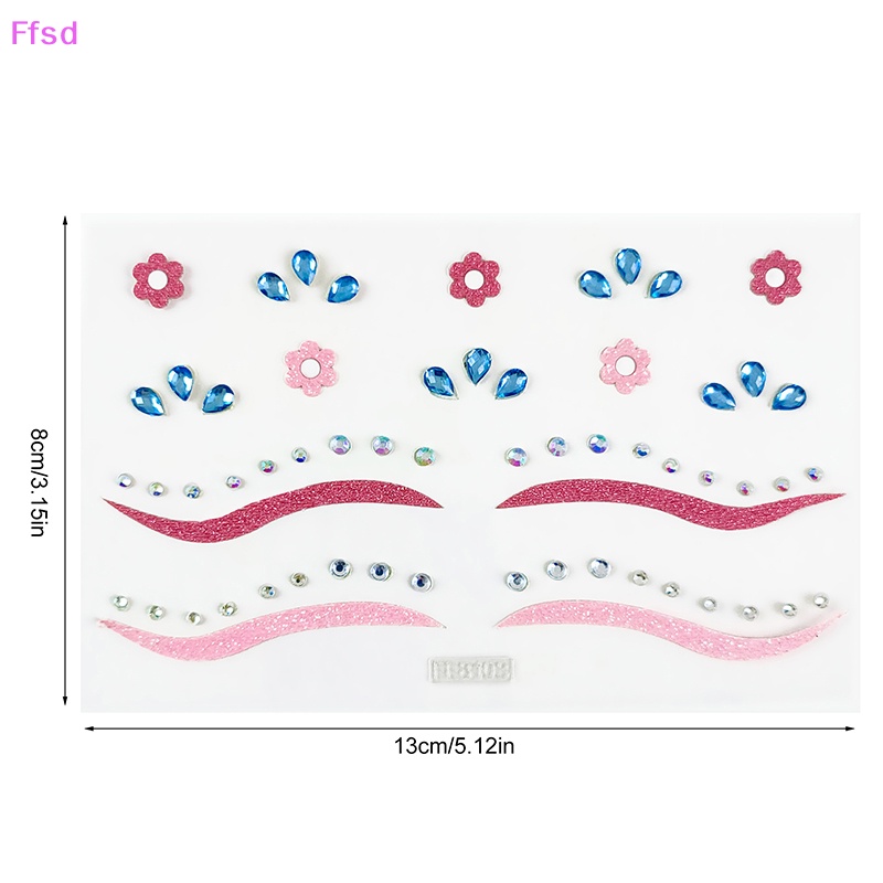 {Ffsd} Miếng Dán Kẻ Mắt Pha Lê Hình Bướm Trang Điểm Lễ Hội * Bán Chạy