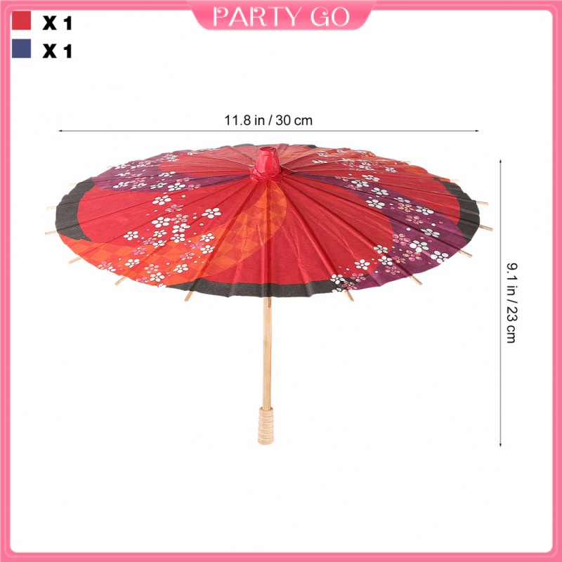 Bộ 2 Dù Giấy Màu Sắc Dùng Làm Đạo Cụ Chụp Ảnh Phong Cách Trung Hoa