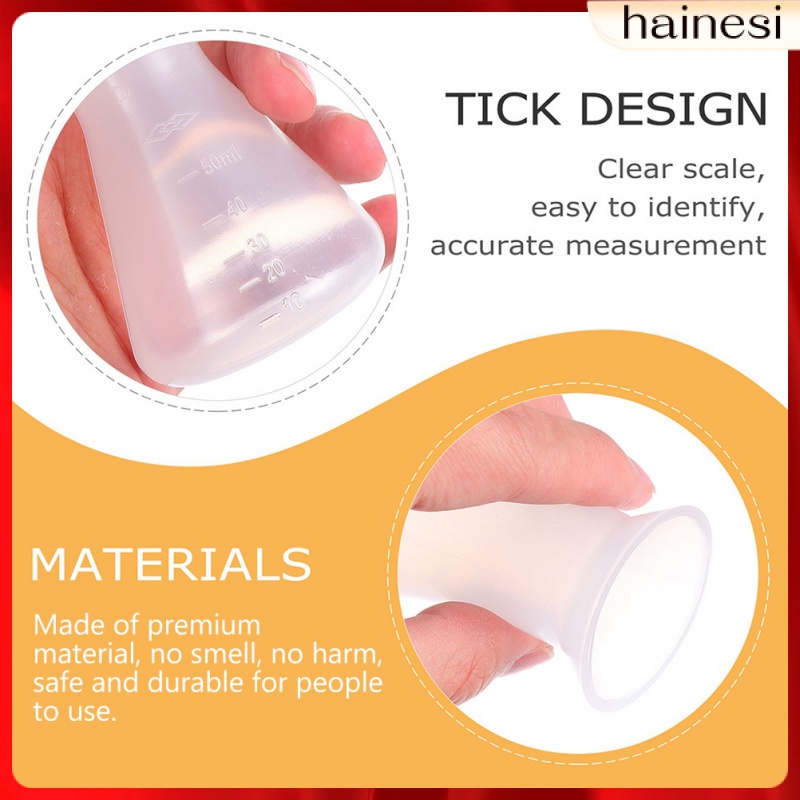 Set 6 Bình Thủy Tinh Bằng Nhựa Chân Không Hình Nón Cho Phòng Thí Nghiệm