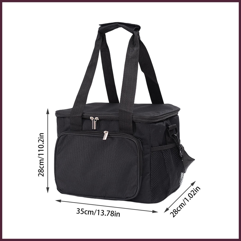 Túi Đựng Hộp Cơm Trưa Cách Nhiệt Bằng Vải Oxford Sức Chứa Lớn Tiện Dụng Cho Trường Học