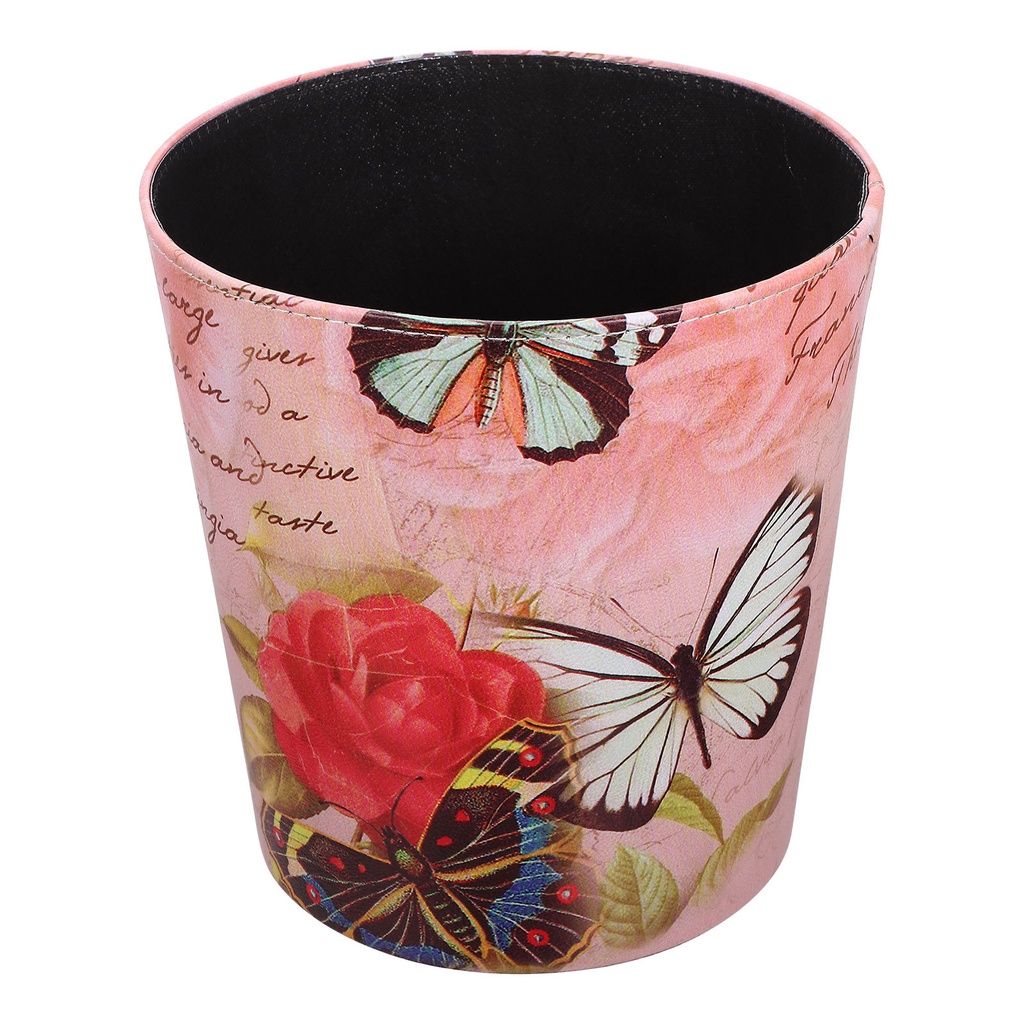 Thùng Đựng Rác Bằng Nhựa Cỡ Lớn Có Nắp Da 25X19.5CM Tiện Dụng Cho Gia Đình / Văn Phòng