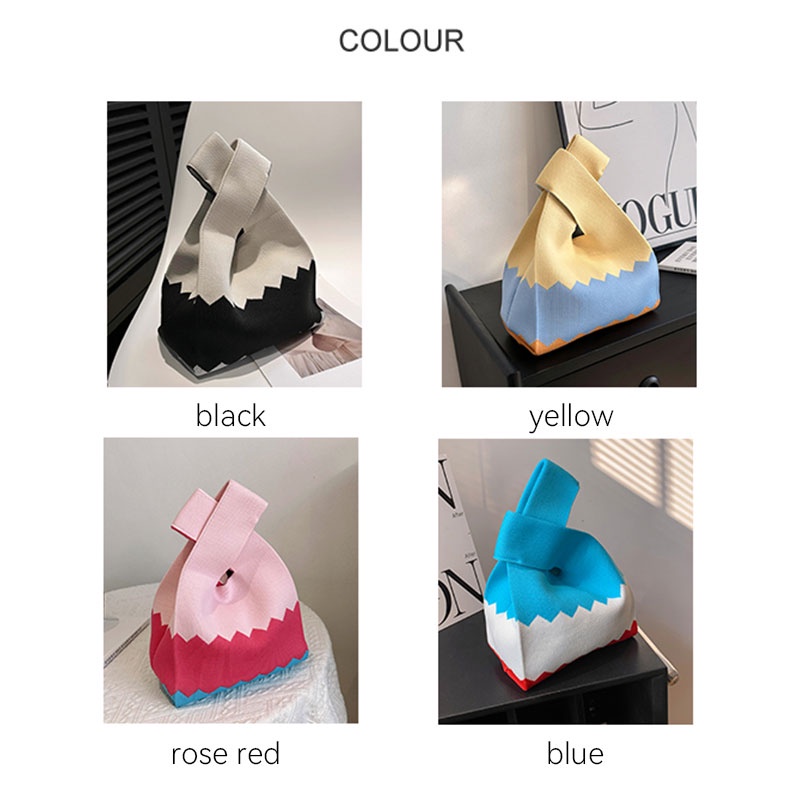 Nallcher Túi Xách Đan Len Phong Cách Nhật Hàn Đơn Giản Cho Nữ