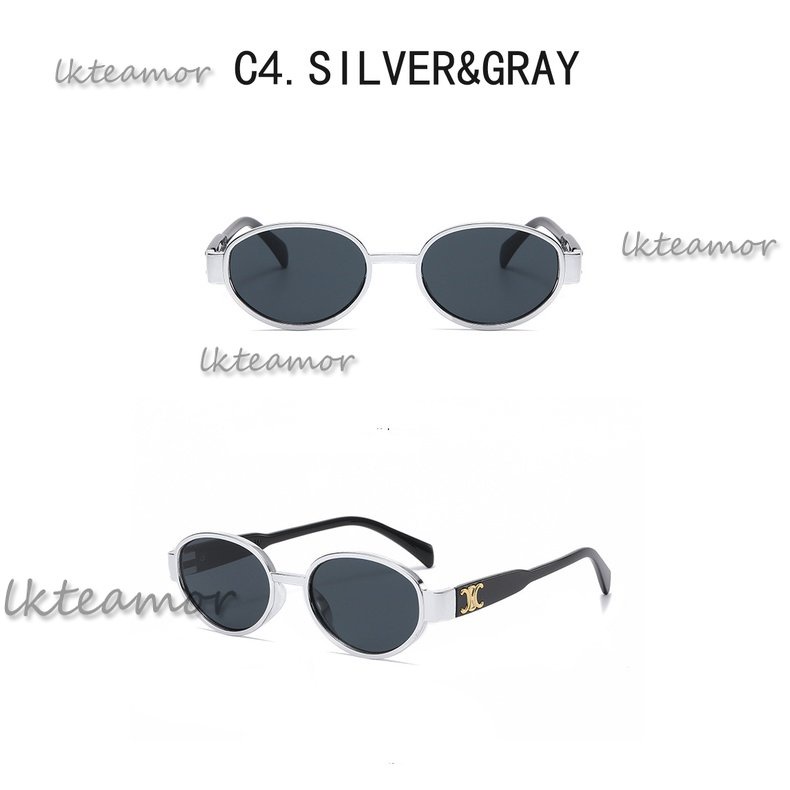 Kính Mát Gọng Oval Phong Cách Retro Thời Trang Cho Nam Nữ