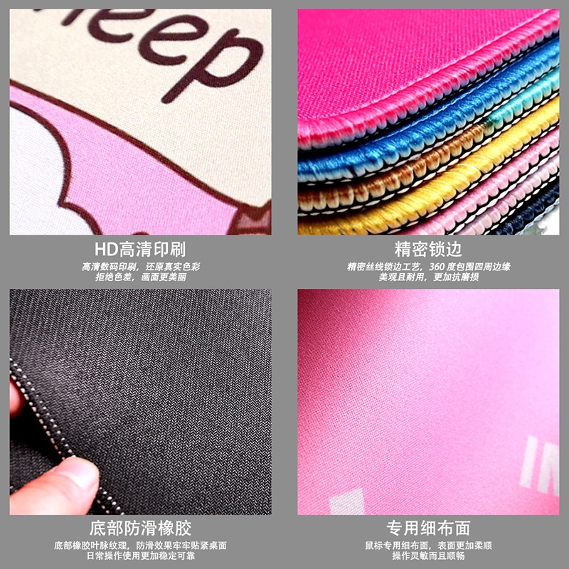 Miếng Lót Chuột Và Bàn Phím Máy Tính Không Trơn Hình Minh Họa Nhỏ Dễ Thương