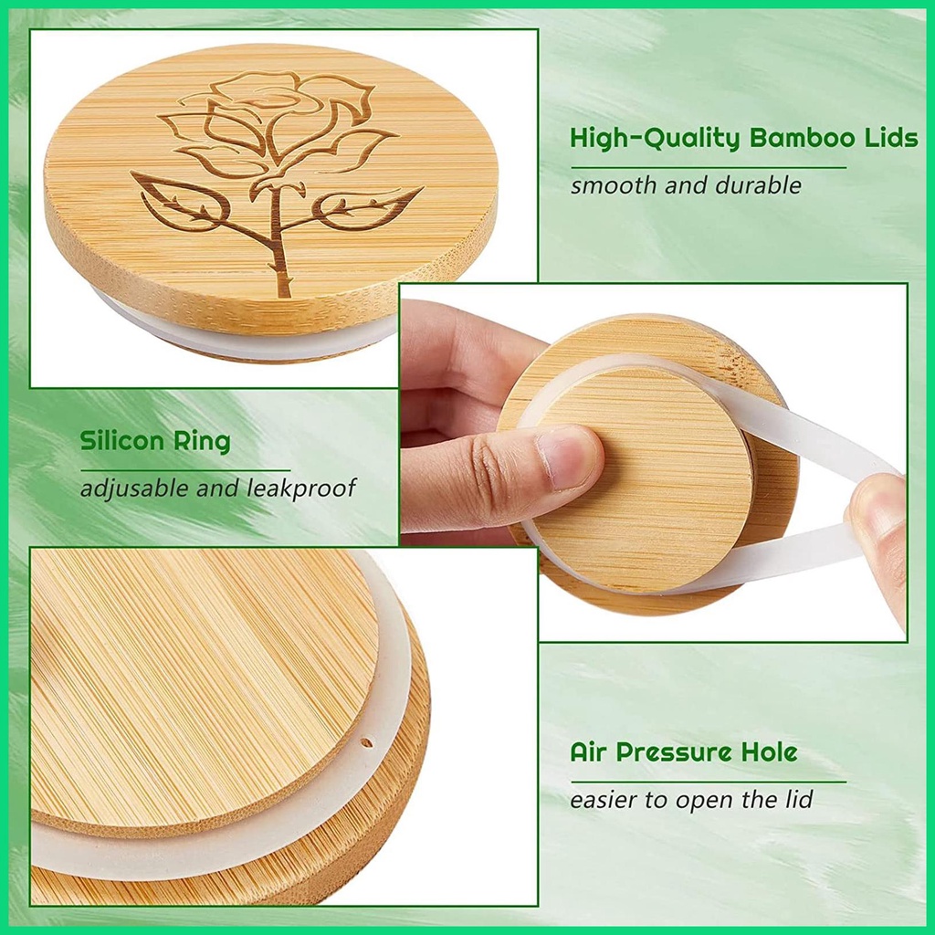 Nắp Đậy Hũ Đựng Thực Phẩm Bằng Thủy Tinh Trong Suốt Có Thể Tái Sử Dụng Cho Jwvn