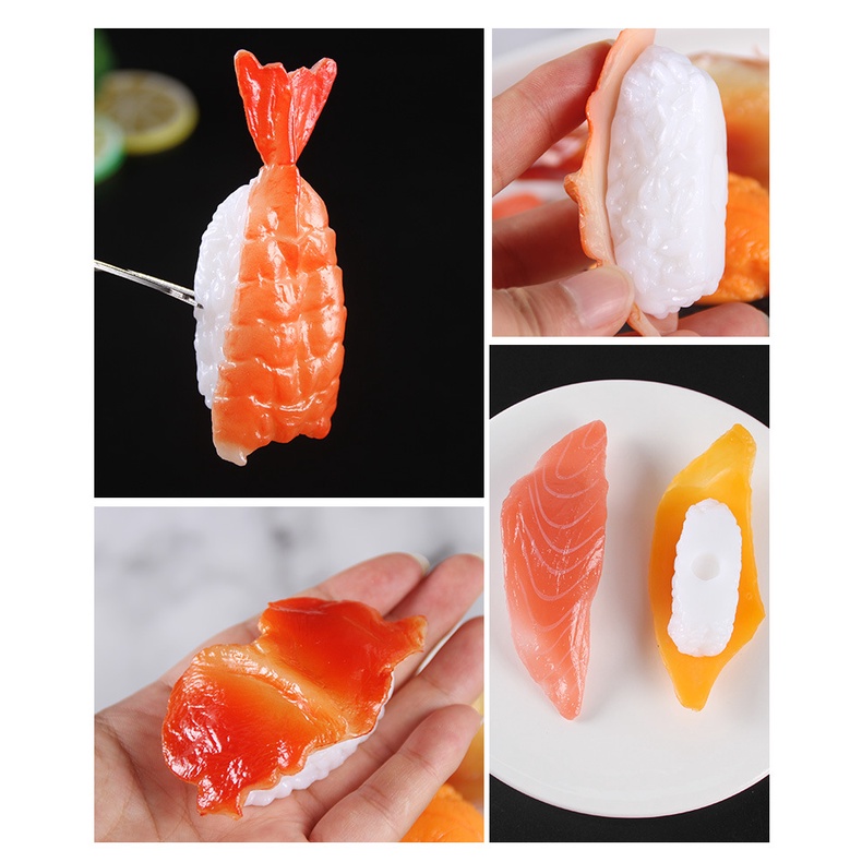 Mô Hình Cơm Nắm Sushi Cá Hồi Nhật Bản Dùng Trang Trí
