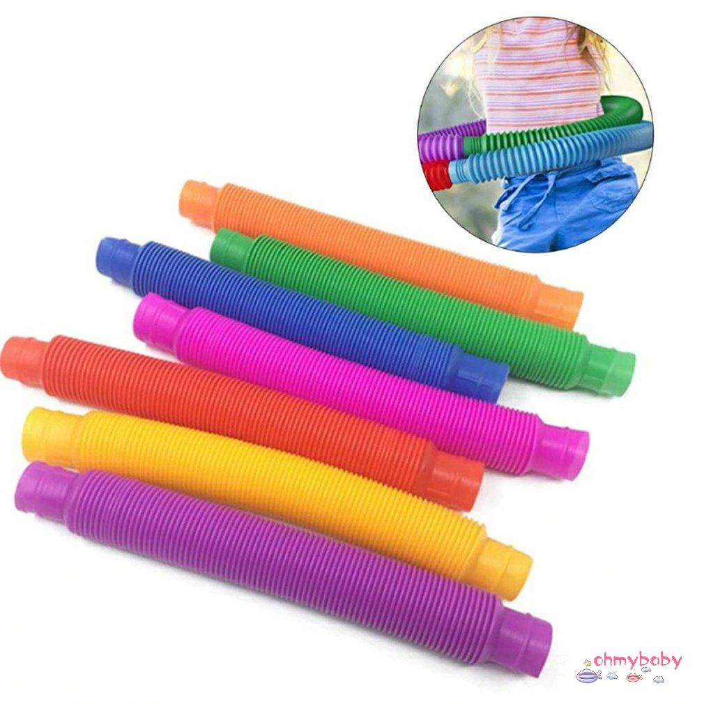 [OMB] Cuộn Dây Nhựa Ống Trẻ Em Sáng Tạo Toyscircle Đồ Chơi Ngộ Nghĩnh Phát Triển Sớm Gấp Giáo Dục Màu Sắc Ngẫu Nhiên [Z/4]