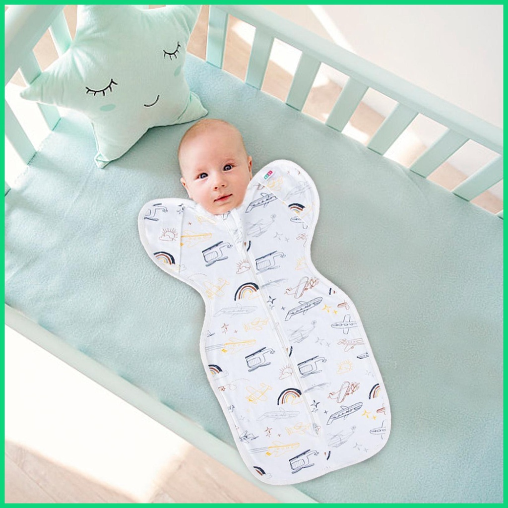 Túi Ngủ 2 Chiều Bằng Cotton Thân Thiện Với Da Chống Tĩnh Điện Có Khóa Kéo Cho Trẻ Sơ Sinh