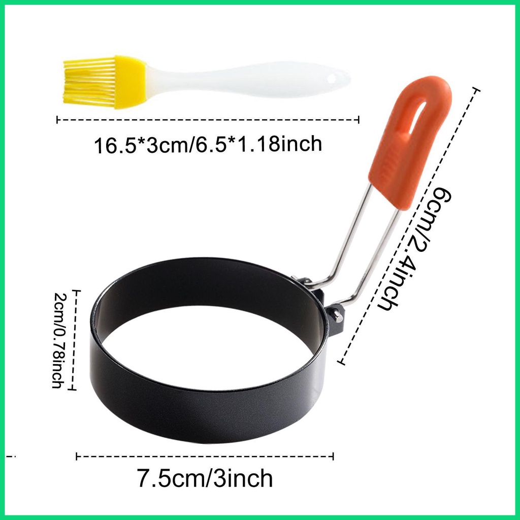 Set 5 Khuôn Chiên Trứng Bằng Thép Không Gỉ