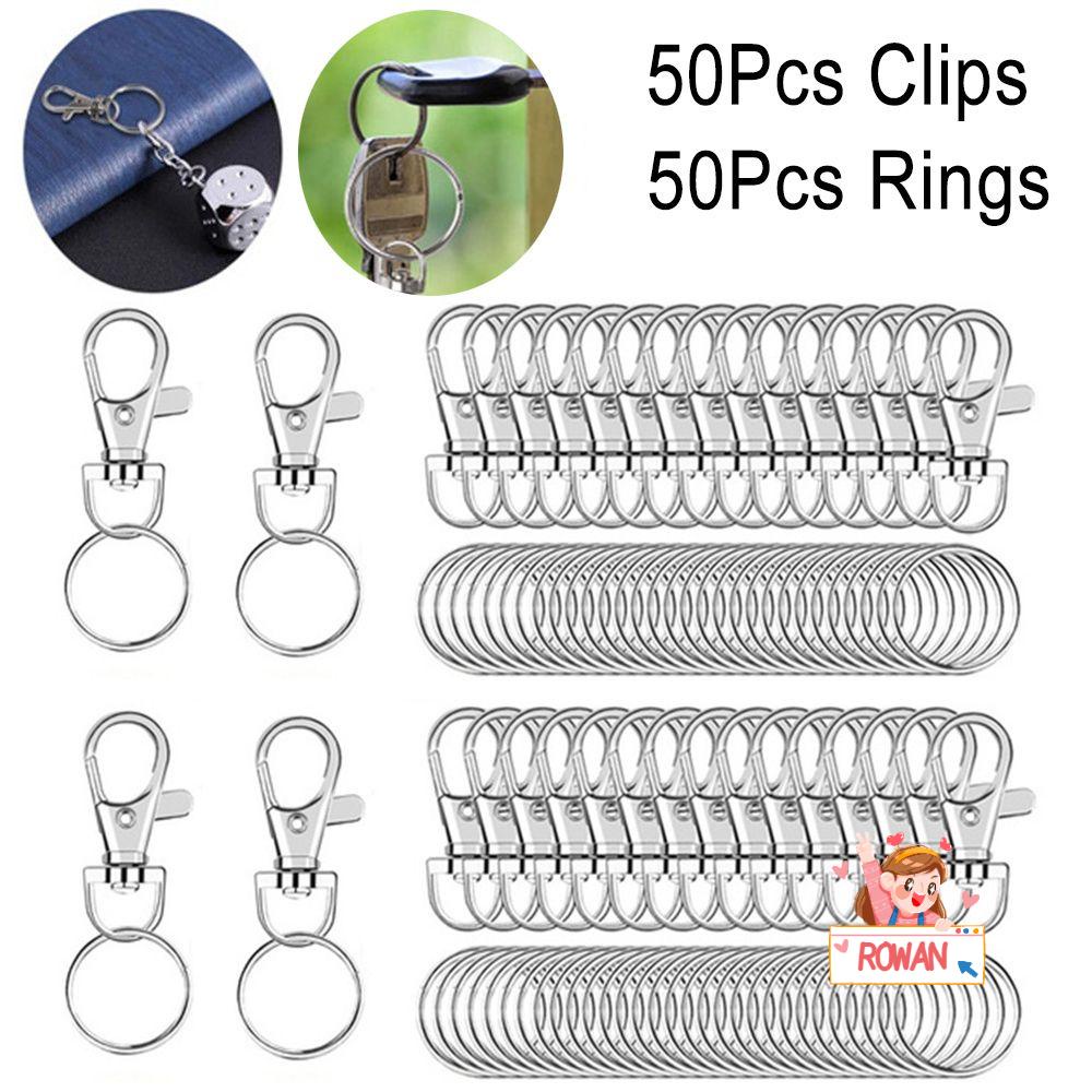 Set 50 Kẹp Càng Cua Bằng Kim Loại Làm Móc Khóa Thủ Công