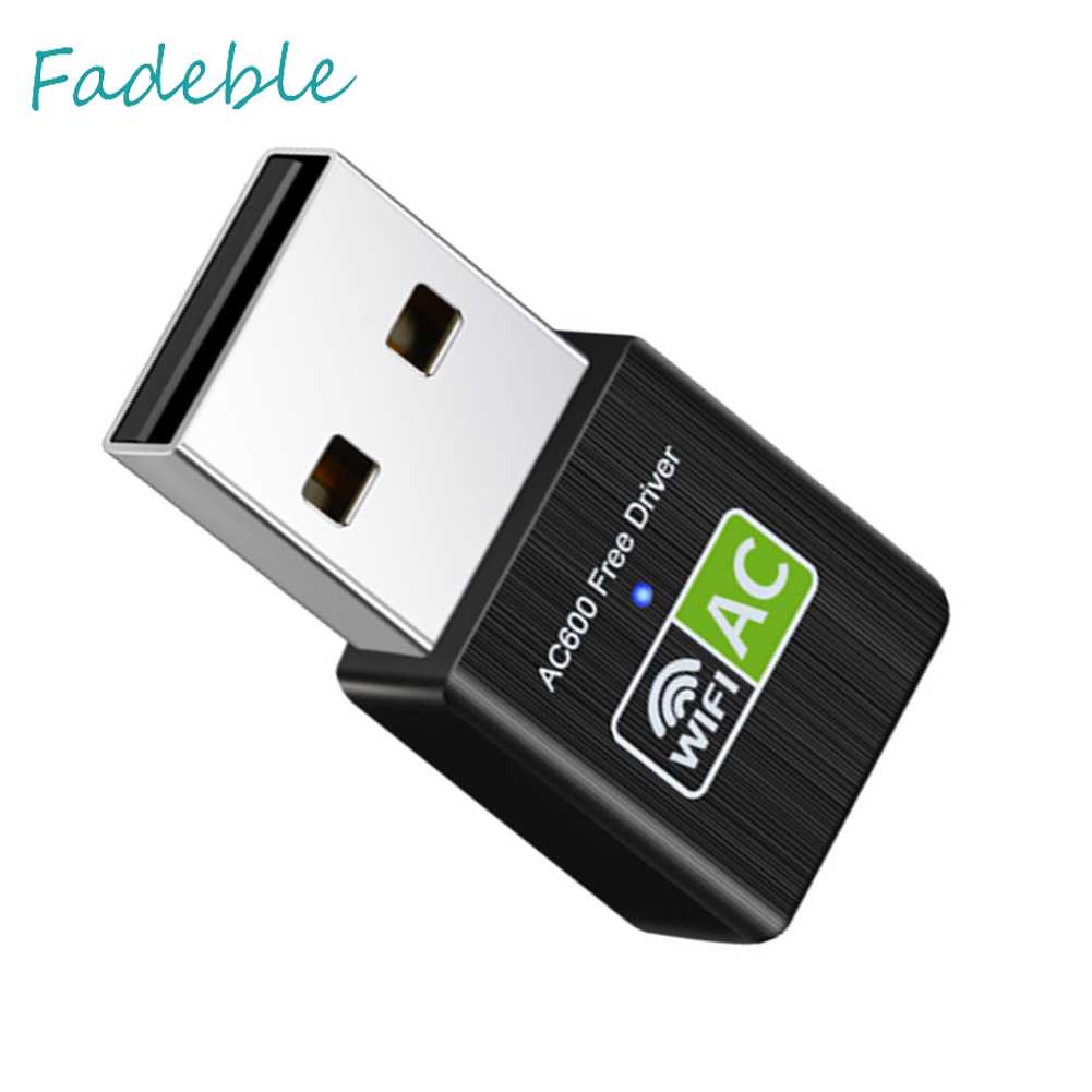 Usb Thu Sóng WiFi Băng Tần Kép 600Mbps Thẻ Mạng Cho Máy Tính Để Bàn Laptop