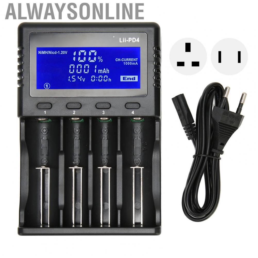 Alwaysonline High Safety Wide Compatibility Digital Display Universal  AC110-240V DC12V for Ni MH Cd