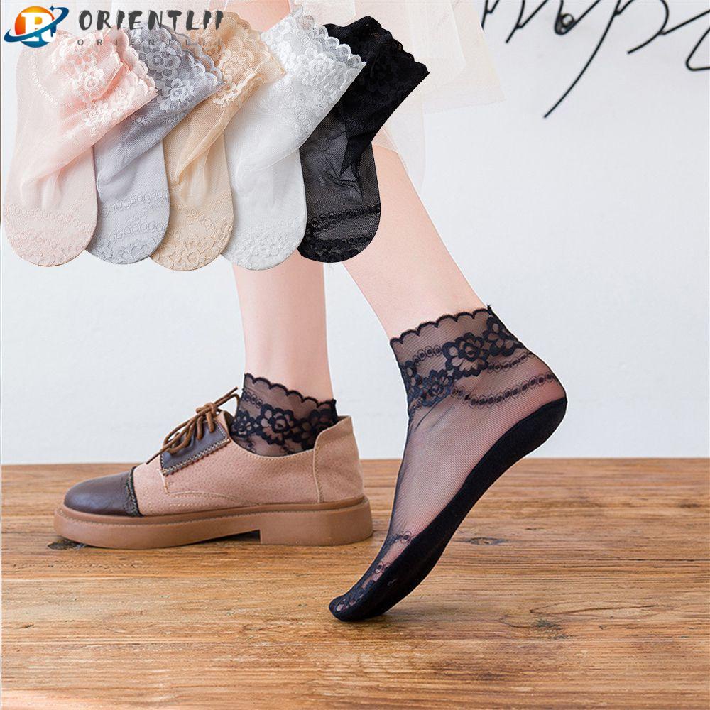 Vớ Thuyền Chống Trượt Phối Ren Thời Trang Mùa Hè Mới