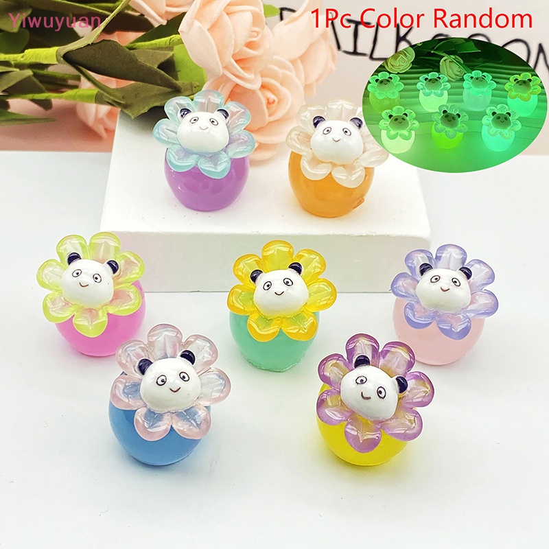 1 Tượng Gấu Trúc / Ong Mini Phát Sáng Trang Trí Tiểu Cảnh Mới