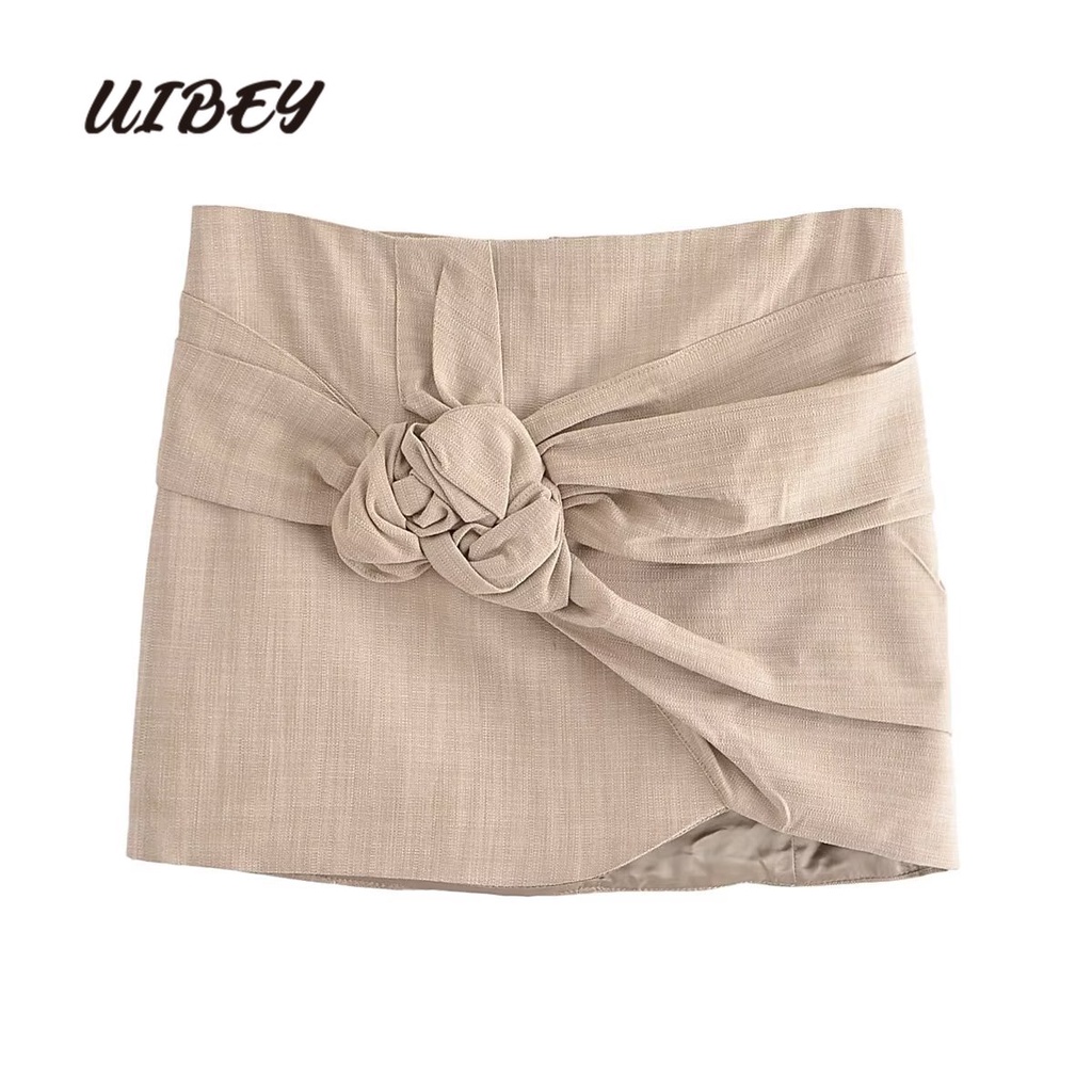 Uibey Chân Váy Hoa Lưng Cao Cổ Đứng Xinh Xắn 2478