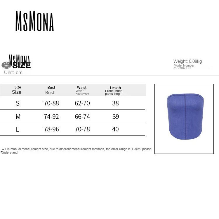 MsMona Áo Ống Màu Trơn Dáng Ôm Thời Trang 2023 Quyến Rũ Cho Nữ