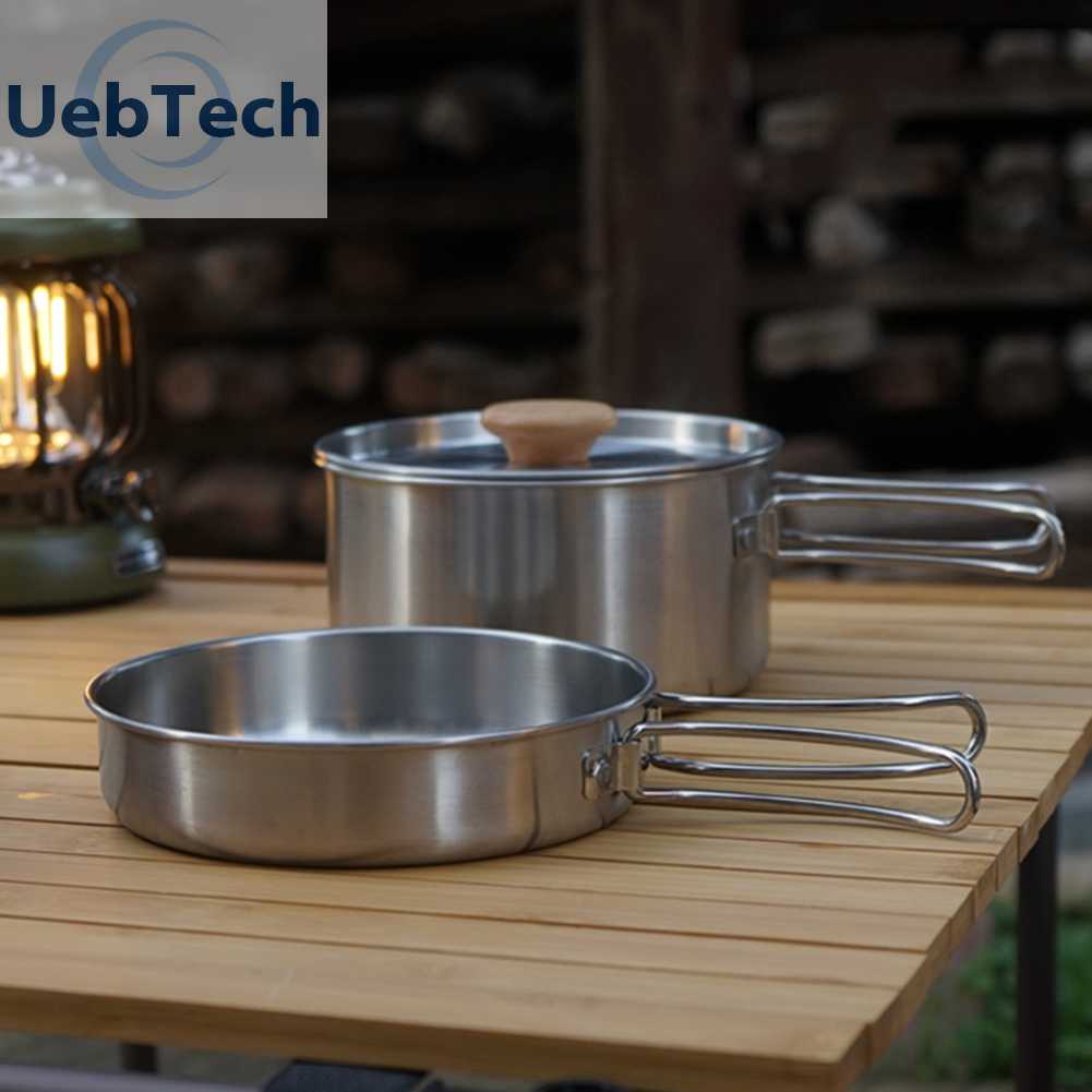 Bộ Dụng Cụ Nấu Ăn Bằng Thép Không Gỉ Tiện Lợi Khi Đi Du Lịch