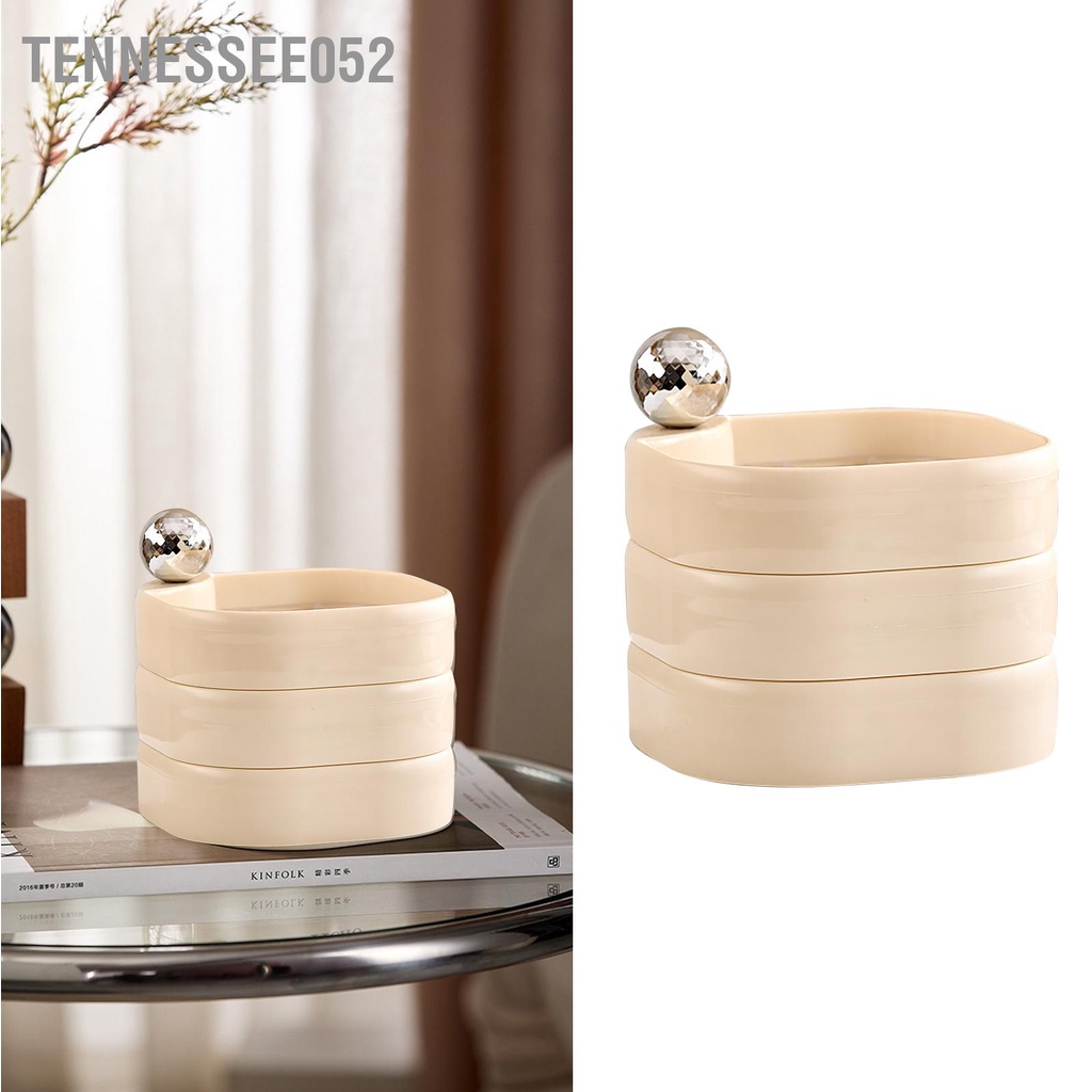 Tennessee052 Xoay Được Hộp Đựng Trang Sức Nhiều Lớp Nhựa Chống Oxy Hóa Tinh Tế Dành Cho Vòng Tay Bông Tai Du Lịch
