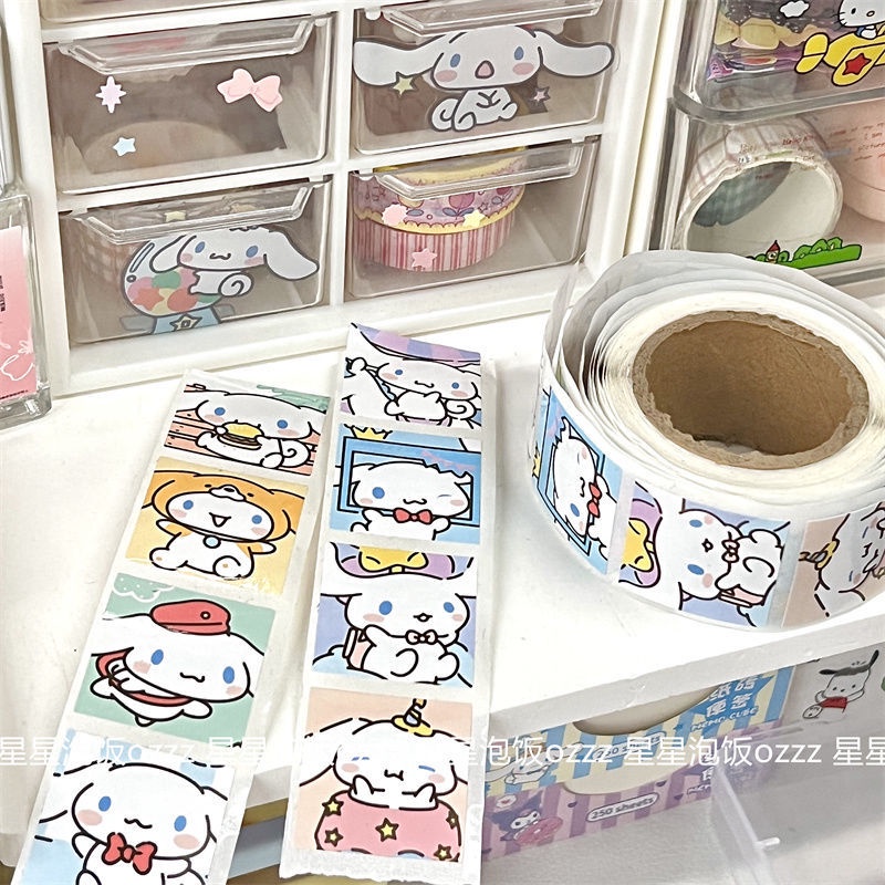Bộ 200 Miếng Dán Trang Trí Hình Cún sanrio pacha Dễ Thương
