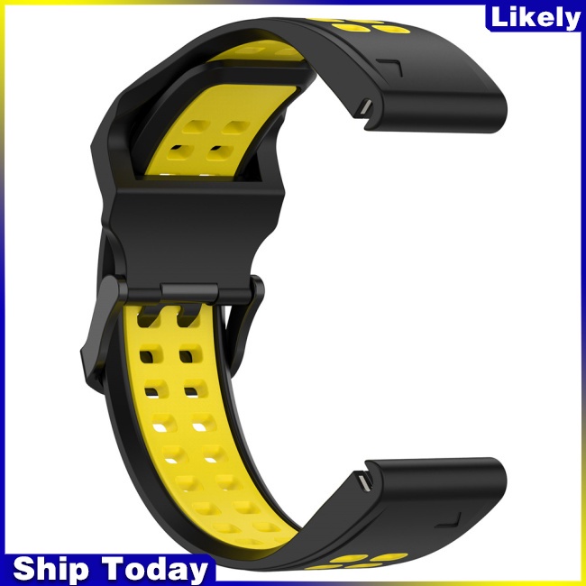 Dây Đeo Silicon Hai Màu Thay Thế Cho Đồng Hồ Garmin Enduro2 / Tactix7 26mm