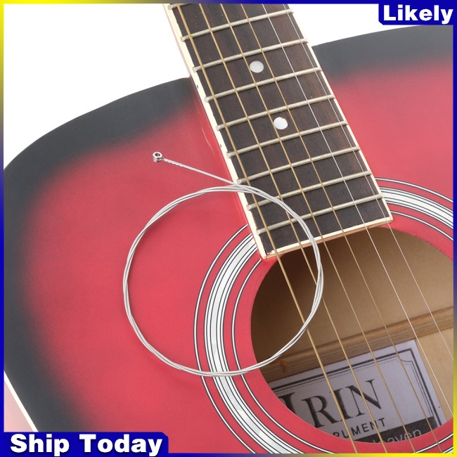Bộ 6 Dây Đàn Guitar E203 Màu Bạc Chống Rỉ Sét Tiện Dụng