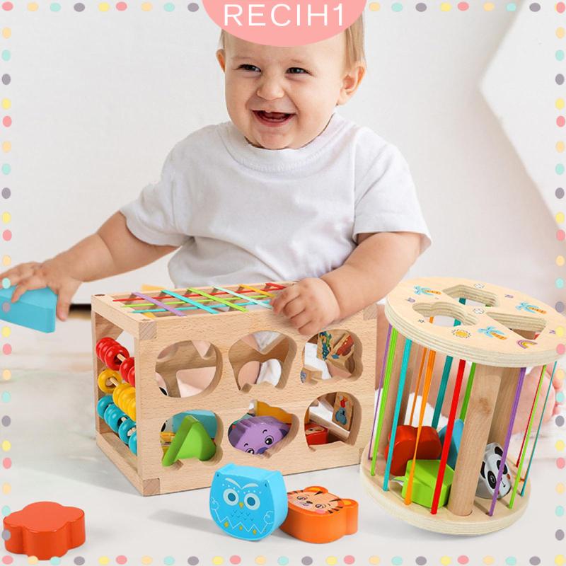 [Recih] Đồ Chơi Tập Kỹ Năng Động Cơ Đa Năng Phù Hợp Với Bé Trai Và Bé Gái Hình Thùng Rác Cảm Giác Thích Hợp Làm Quà Tặng